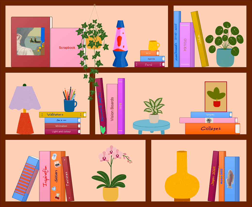 Bloom bookshelf preview in Nooka.